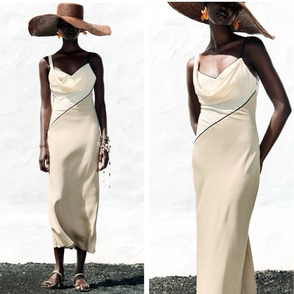 NWT Zara Combination Midi Dress Size M - Picture 7 of 15